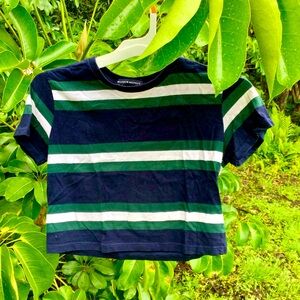 Brandy Melville Striped Crop Boy Tee